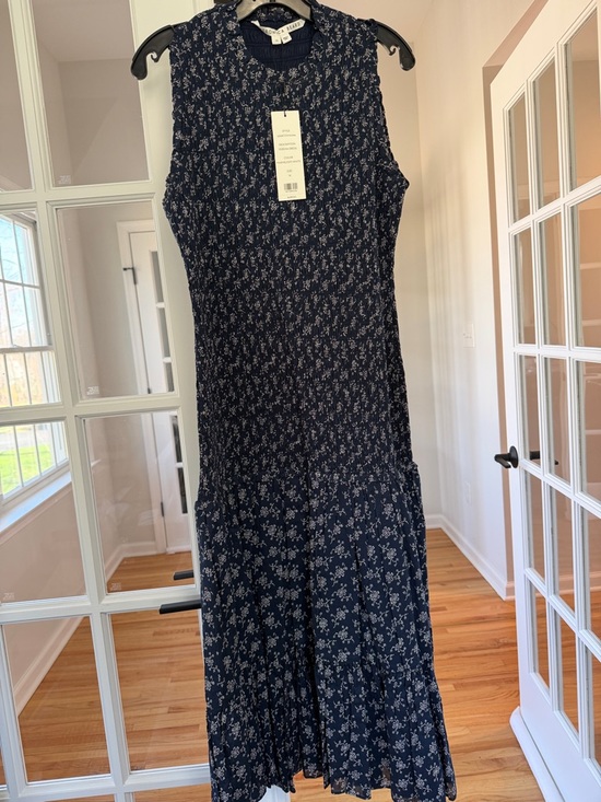 Veronica Beard Dresses & Skirts - Veronica Beard Verena Dress. Sleeveless Navy Floral Midi Dress. Size 10. NWT.
